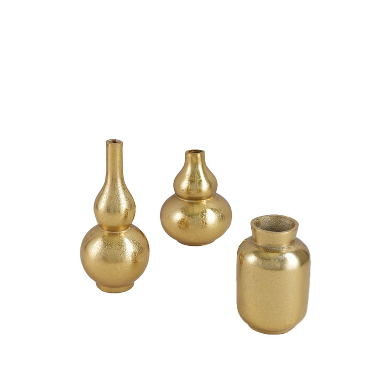 Ensemble de 3 vases Mercer41 Radiance, Doré