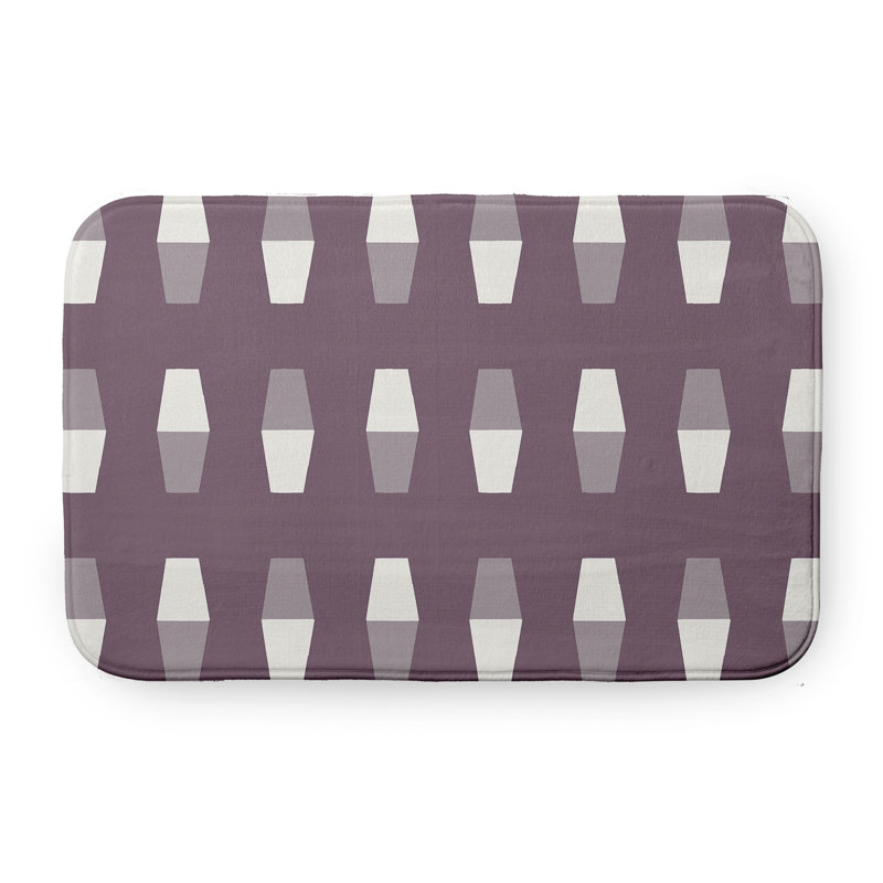 Tapis de bain quilles, L 21 po x L 34 po, Mauve