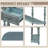 Curved Console Table With 4 Drawers & 1 Shelf, Versatile For Hallway, Living Room-410587725