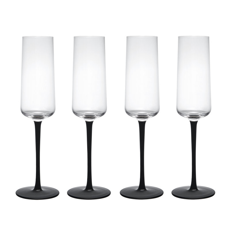 Mikasa Palermo Crystal Champagne Flutes, 250ml