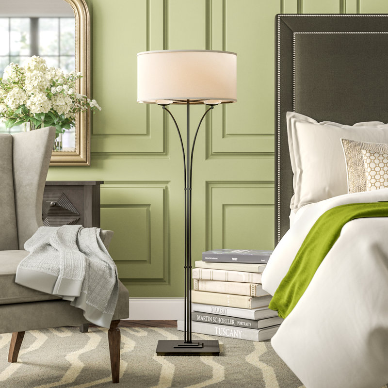 Formae 58" Floor Lamp, Flax, Oil Rubbed Bronze