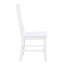 De 2 chaises décontractées en bois blanc, capacité de poids de 250 lb, 2 chaises avec finition blanche