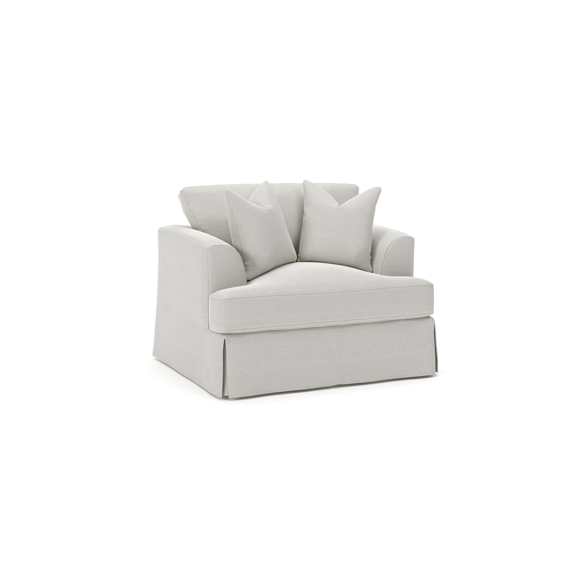 Lucia Upholstered Armchair, Drusky Ivory Sustain® Basketweave