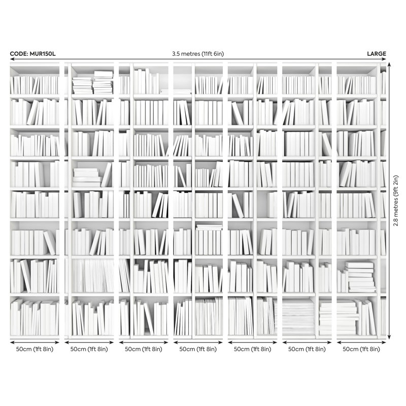 Ermina Matte Wall Mural, 280 cm L x 350 cm W