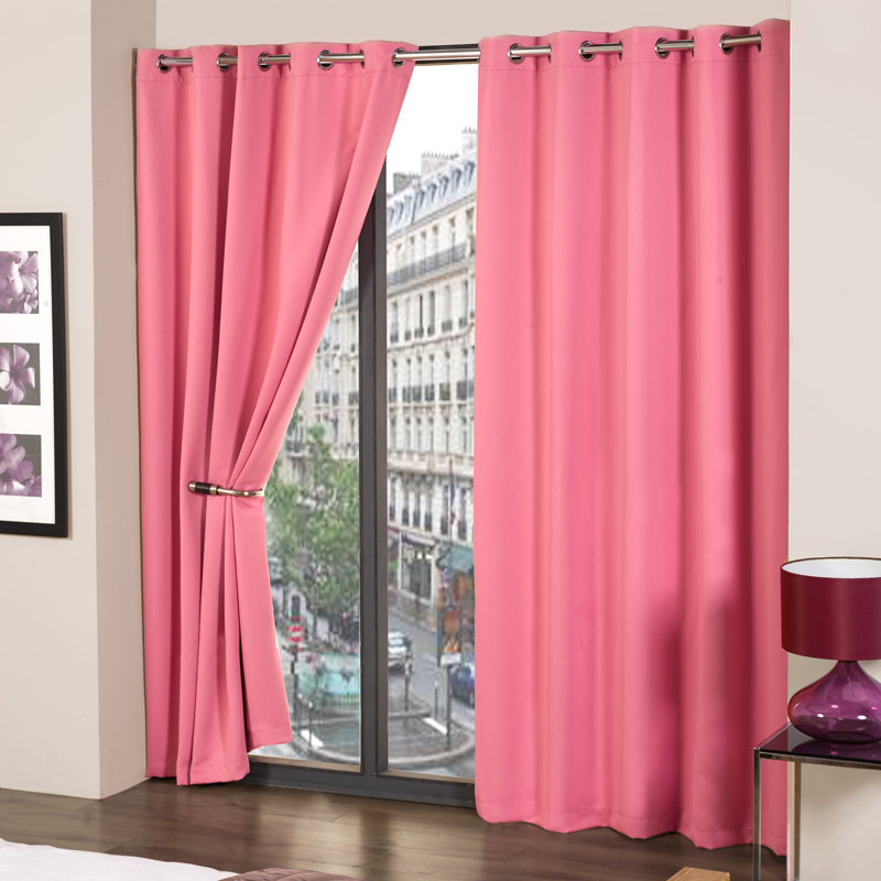 Lloyd Harbor Blackout Curtain Pair, Pink, 229 W x 229 D cm