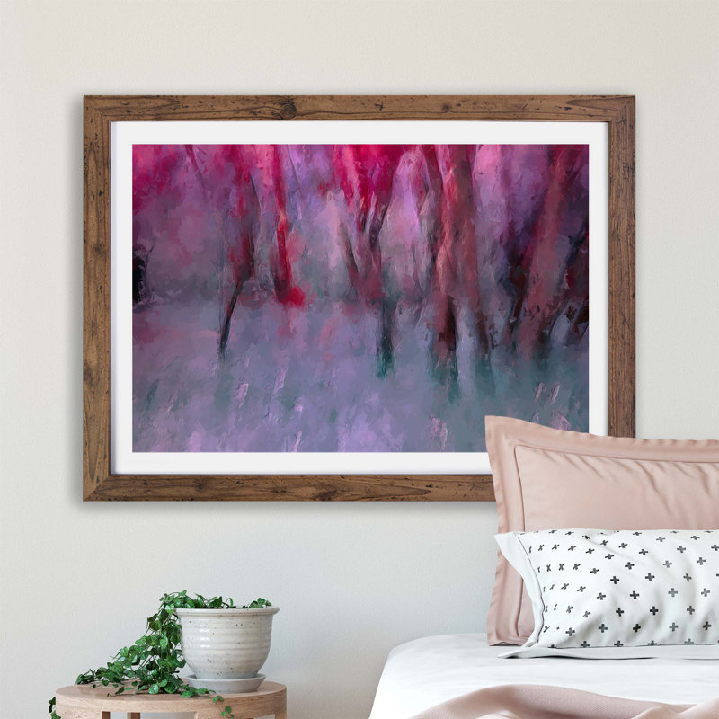 Abstract Forest - Framed Print, Walnut, 62cm H x 87cm W x 2cm D
