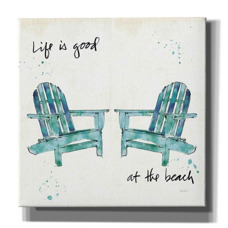 «Beach Divas Salt Water» par Anne Tavoletti, art mural sur toile, H 37 po x l 37 po x P 1,5 po