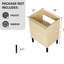 Meuble-lavabo mural de 24 po sans lavabo en chêne avec grand tiroir, formaldéhyde bas, longue durée de vie, installation rapide, profondeur de 22,98 po, largeur de 17,51 po, hauteur de 34,1 po, lavabo de 50,95 lb, style rangement