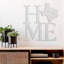 Art mural en métal Texas Home - Texas State Pride Wall Art - Lone Star State Silhouette Home Design - Rustic Southern-2007683163-2007683164