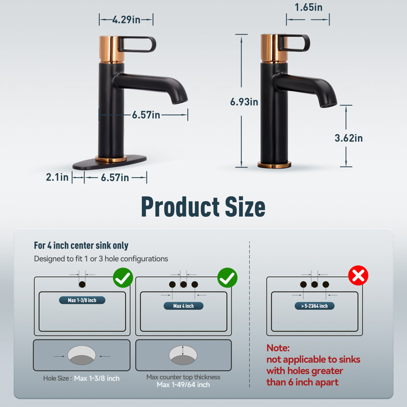 Single Hole Bathroom Faucet With Drain Assembly