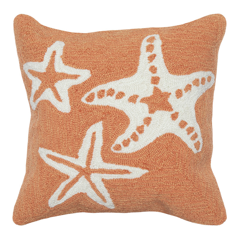  Outdoor Square Pillow Cover & Insert, Orange