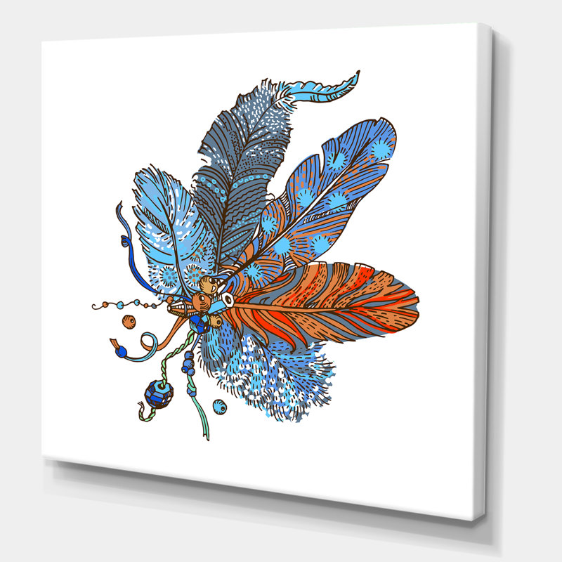 " Ethnic Boho Style Design ", 30" H  x 30" W  x 1" D, Wrapped Canvas