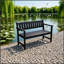 Banc de couleur minimaliste en bois de teck écologique et recyclable, adapté à une utilisation intérieure et extérieure. Il suffit de l'essuyer quand il devient sale