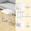 Tabouret de coiffeuse blanc, petit fauteuil de coiffeuse, banc de maquillage mignon avec coussins en cuir, tabourets de bureau pour la chambre à coucher, la salle de bain, le vestibule, le salon, le bureau