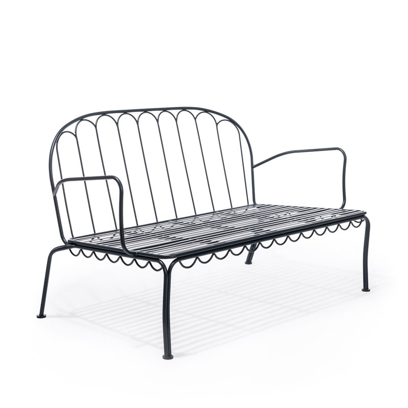 AL FRESCO LOVE SEAT - ANTIQUE WHITE, Black