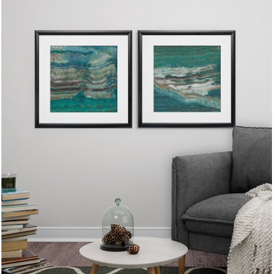 'Azure' 2 Piece Framed Print Set