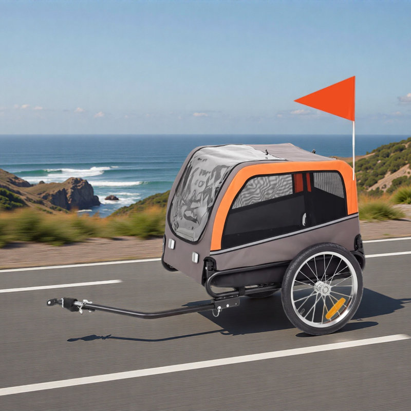 Remorque de vélo pliable pour animaux, chariot de transport pour animal de compagnie, remorque de vélo pour chien