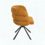 Ensemble de 2 chaises de salle à manger pivotantes à 270 ° - Orange - Tissu chenille - Base en X en métal-237658866