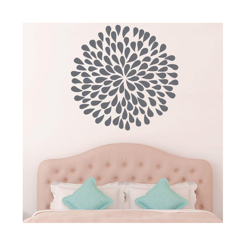 Plants & Flowers Wall Decal, Grey