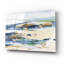 Art mural en verre épique «Shoreline Dreams 1» par Melissa Wang, 16 po x 12 po