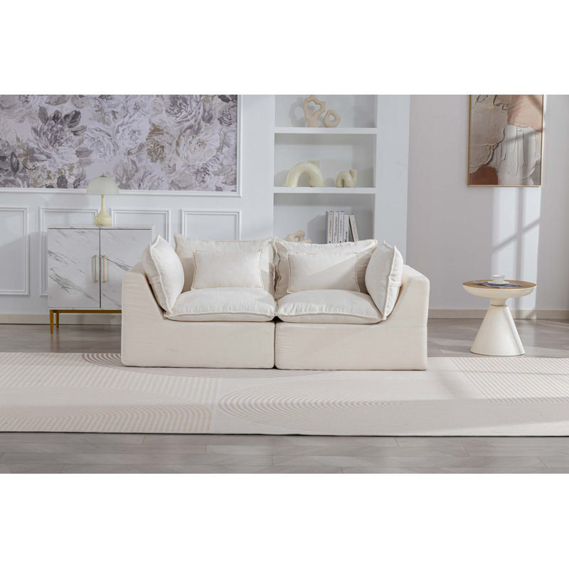 Canapé modulaire surdimensionné de 74,8 po Boneless