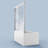 56"-60"W*58" H  Semi-Frameless Double Sliding Tub Door, Bypass Bathtub Shower-120178910