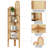 Rattan Corner Bookshelf Stand-1779104280