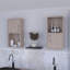 2 White Oak Bathroom Shelf Cabinets With Open - Practical Choice Shelving Design Space Efficient-132202443
