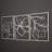 Metal Floral Wall Decor Set - 3 Piece Wall Art-826092233-826092225
