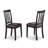 3 Piece Kitchen Table & Chairs Set Contains a Round Dining Room Table with Pedestal and 2 Faux Leather Upholstered Dining Chairs, Black & Cherry