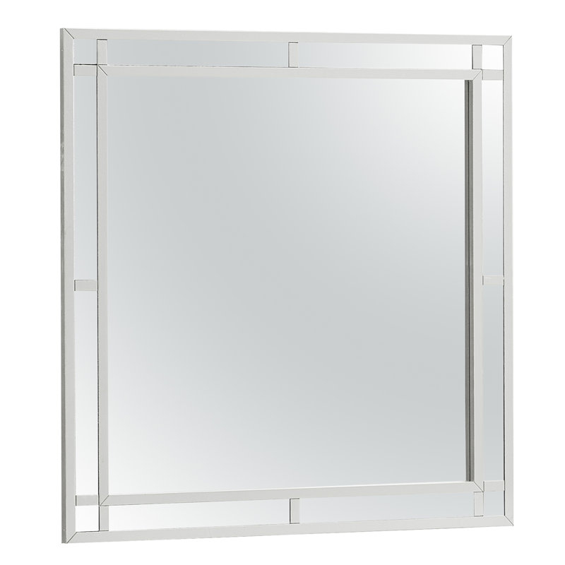 Miroir Madison L 38 po x H 38 po, champagne argenté