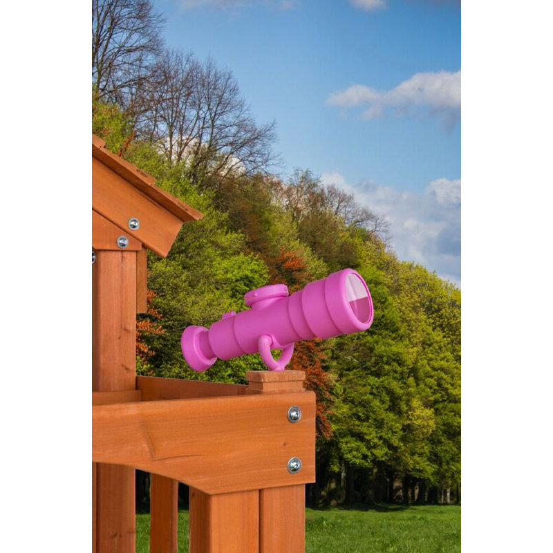 Plastic Playset Telescope, Hardware Included, Pink