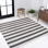 Tapis noir / crème Aveiro