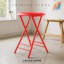 Tabouret pliant Lavish Home de 24 pouces avec siège rembourré, rouge-20201580
