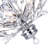 6 Light 22in Flush Mount Ceiling Light Fixture Chrome Finish with Crystal Leaves