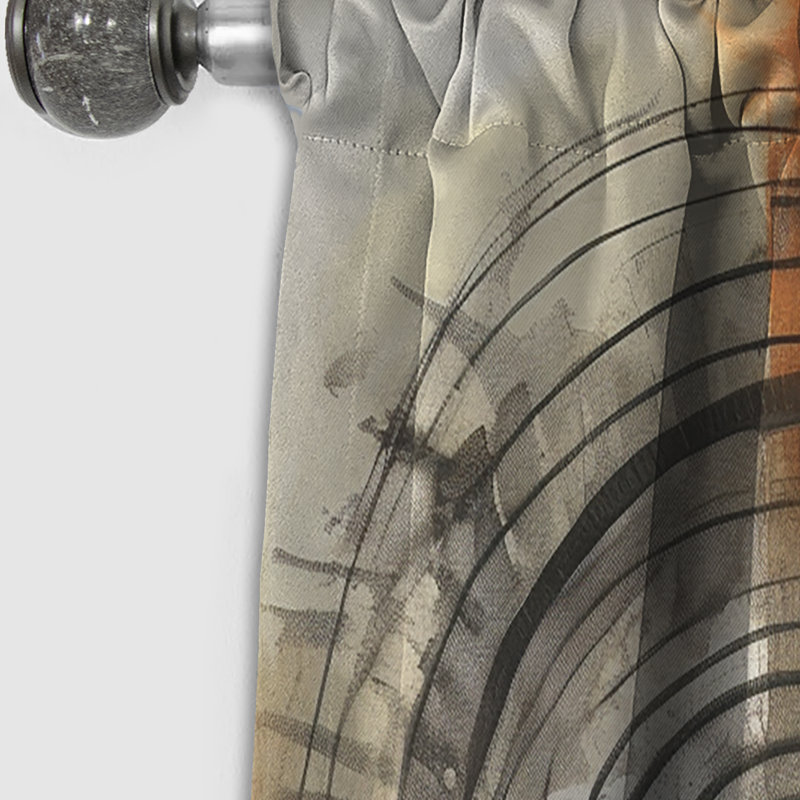Mid Century Chromatics IV - Rideau Mid-Century - Rideau occultant abstrait - 1 panneau, L 52 po x L 120 po