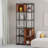Vale 5-Shelf Display Bookcase with Cross Metal Frame-821086787
