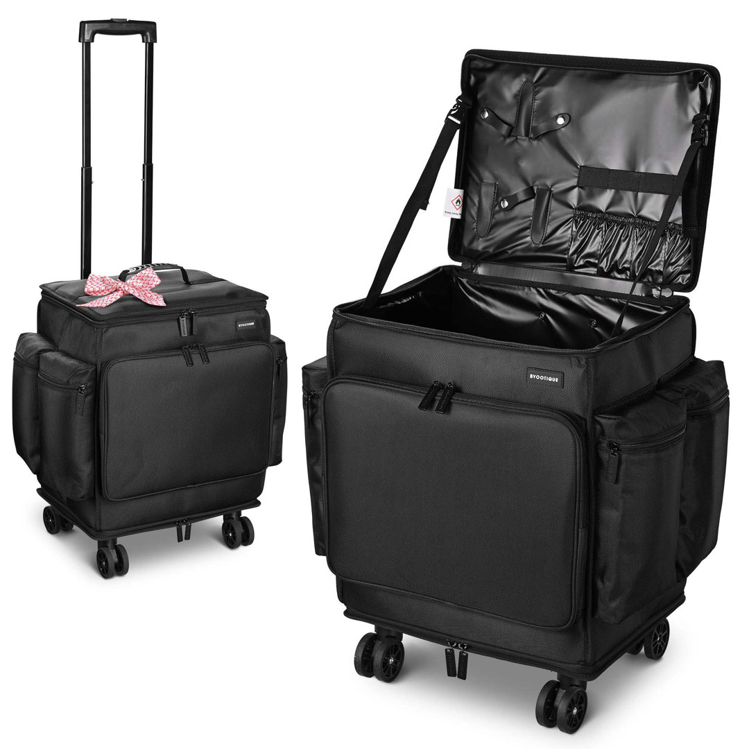 Rolling Makeup Train Case Soft Sided Travel Cosmetic Organizer Byootique