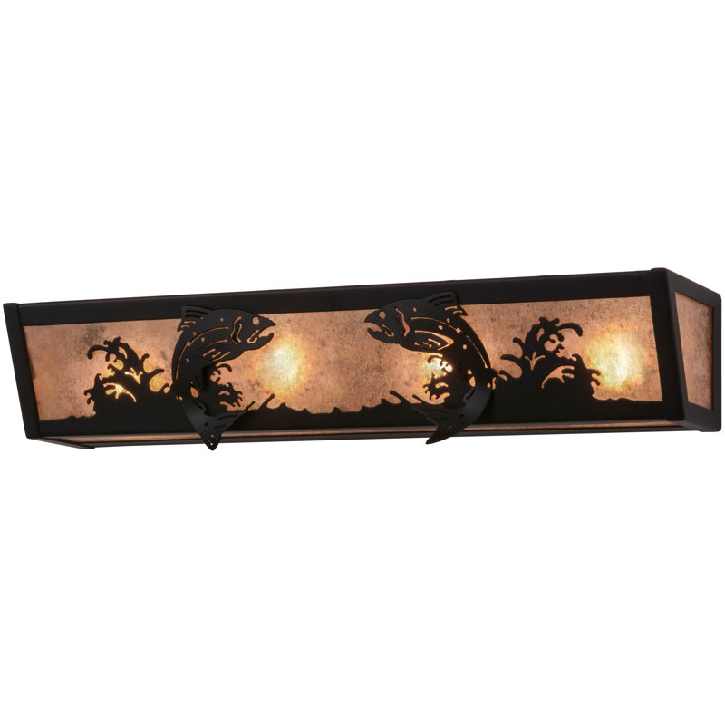 Rustic Lodge 4 - Light Vanity Light, Textured Black