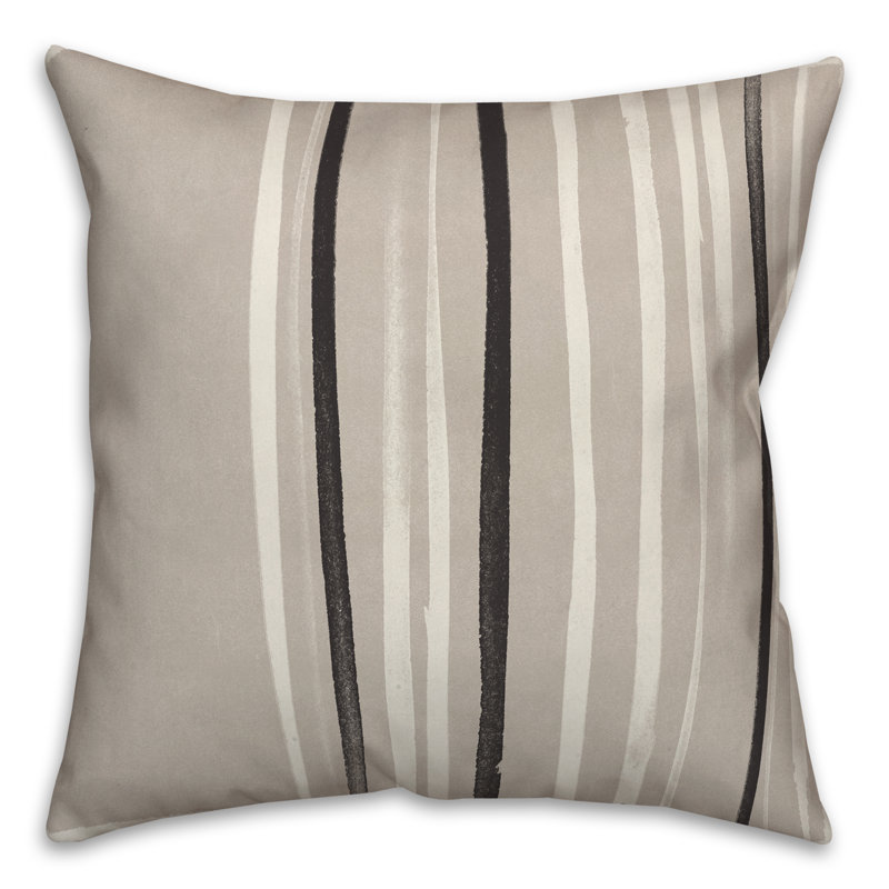 Outdoor Reversible Throw Pillow, Gray