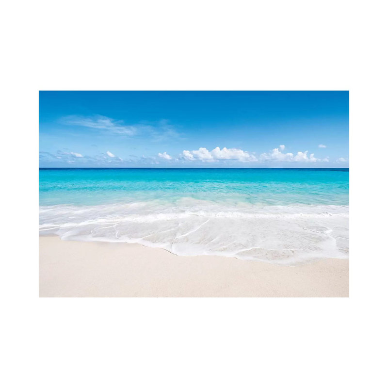 «Beautiful Beach on Bora Bora» par Jan Becke - impression d'art graphique, Toile tendue, H 40 po x l 60 po x 1,5 po