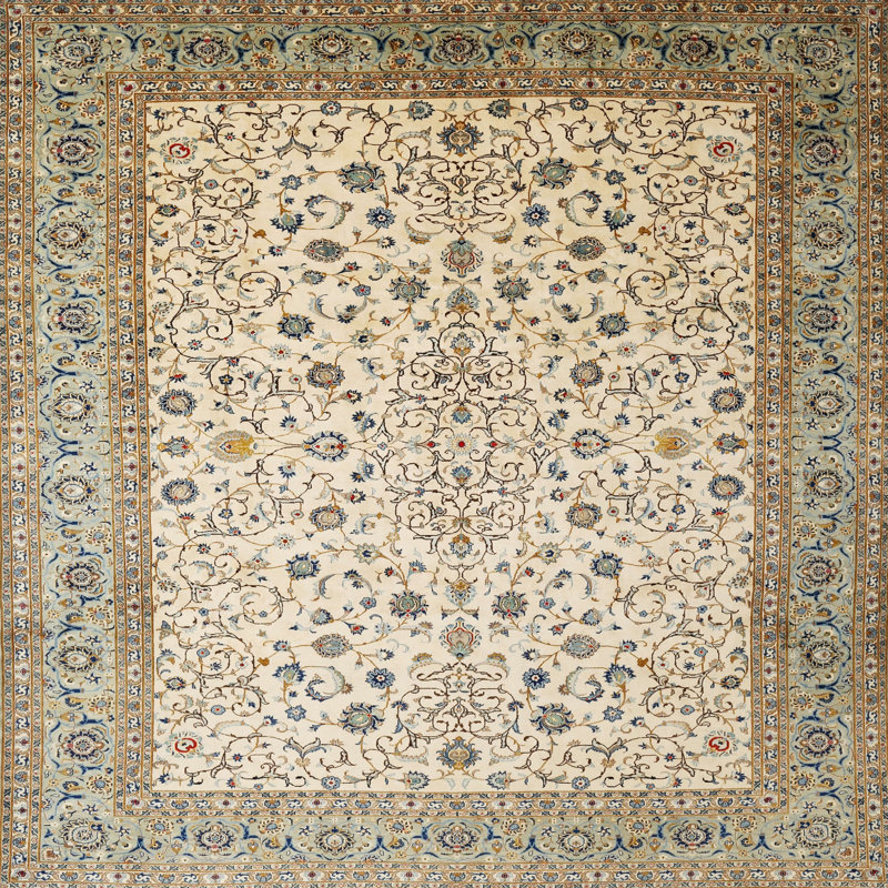 Tapis brun / beige Rihanna, Carré 8 pi
