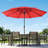 9FT Round Patio Umbrella with 19lb Weighted Base - Easy Crank, Vented Canopy Outdoor Umbrella for Shade - For Deck, Balcony, Porch, Backyard, or Pool by Pure Garden (Orange)-1931804973