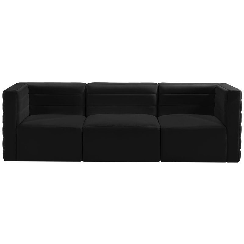 Canapé modulaire Enso, Velours noir