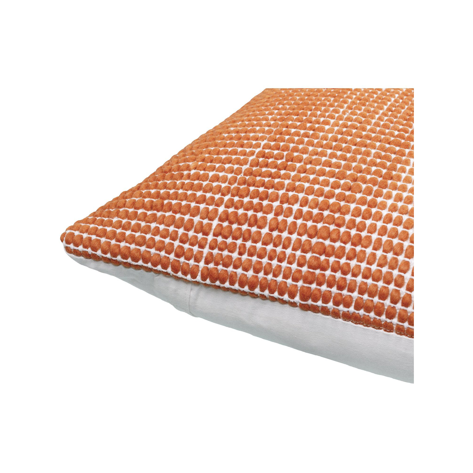 Waverly Wool Throw Pillow, Pillow Cover Only - No Insert, Rust, 13" x 20"