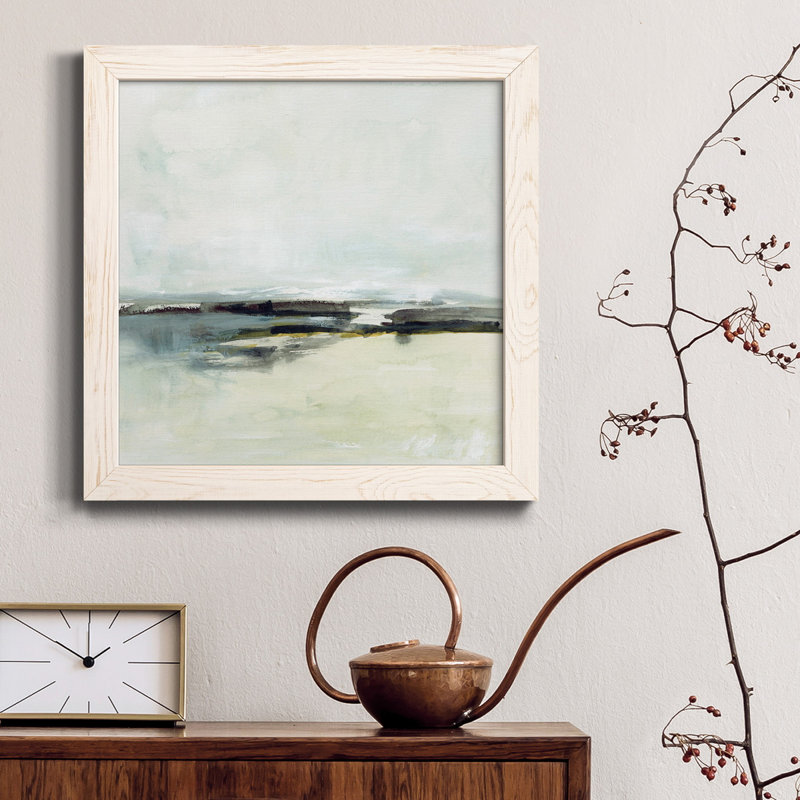 Toile encadrée «Sage Skies I-Premium» - prête à être accrochée, Blanc, H 35,5 po x l 35,5 po x P 1,5 po