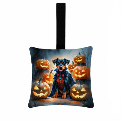 Ornement suspendu en tissu 3,5 x 3,5 Doberman Pinscher Puppy Halloween