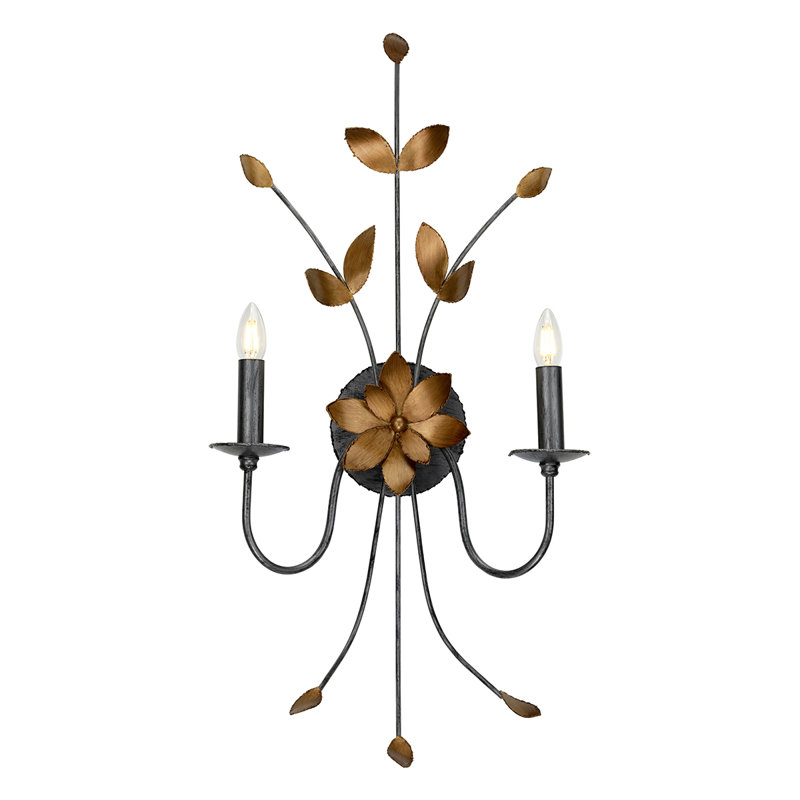 Topsfield Steel Candle Wall Light