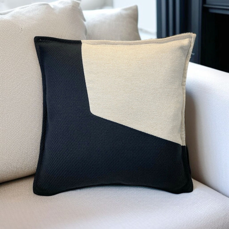 Housse de coussin décoratif, Noir
