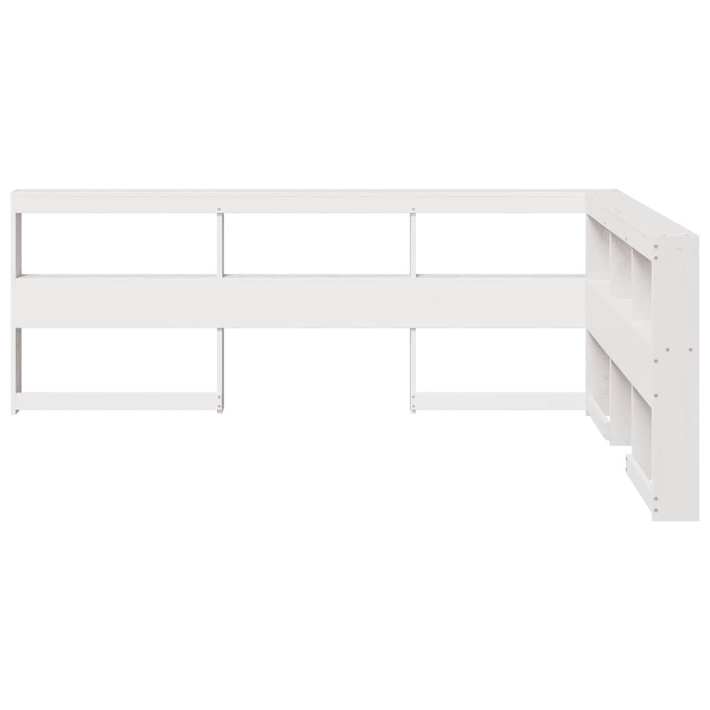 Vidaxl Kopfteil Mit Bücherregal L-Form Wachsbraun 90 Cm Massivholz